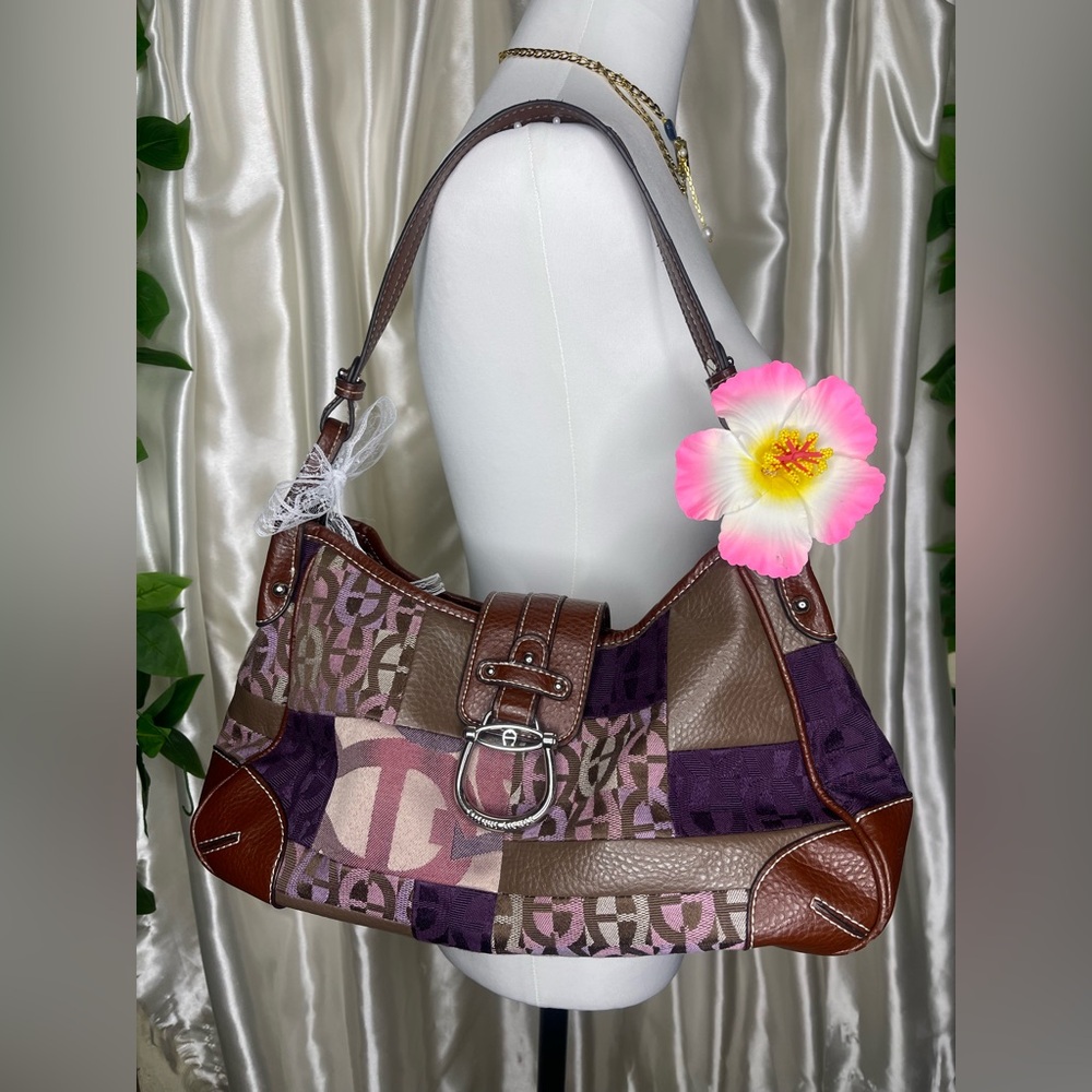 Vintage Etienne Aigner Patchwork shoulder